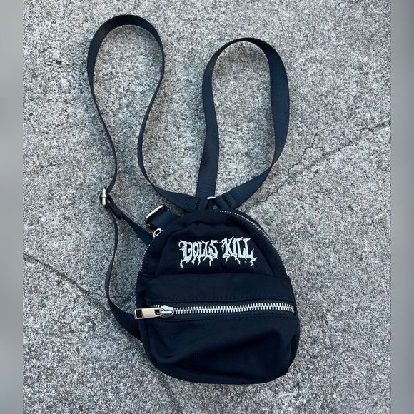 Dolls Kill Bags Dollskill Black Mini Backpack Goth Punk Emo